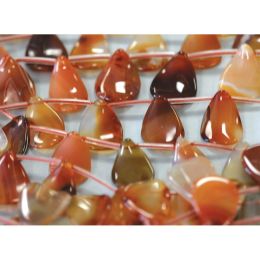 CARNELIAN FINGER PRESSED TEARDROP