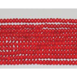 Red Coral 4mm Rondelle (Dyed)