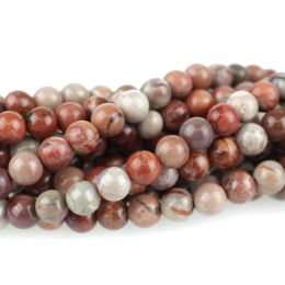 MATTE Porcelain Jasper 8mm Round 8"