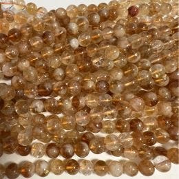 16" 8MM CITRINE ROUND BEADS