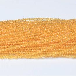 Citrine Faceted 2mm Round - 15-16"