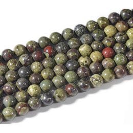 6mm Dragon Blood Jasper Round Beads