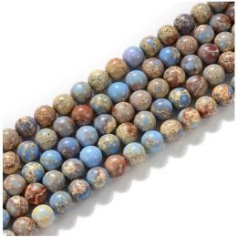 6mm Dyed Impression Jasper Round Beads