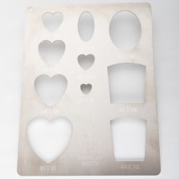 Heart & Misc Template - Stainless Steel