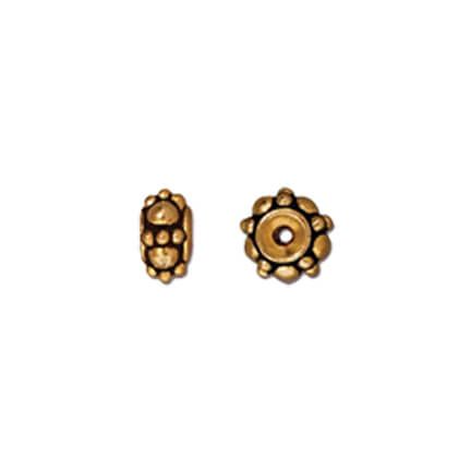 Turkish Beads - Antiqued Gold Plate