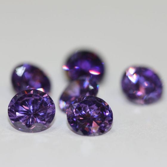 AMETHYST ROUND Cubic Zirconia