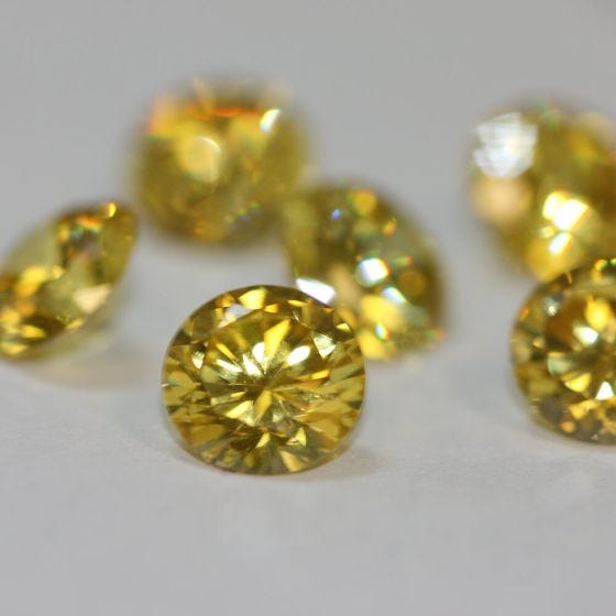 YELLOW ROUND Cubic Zirconia