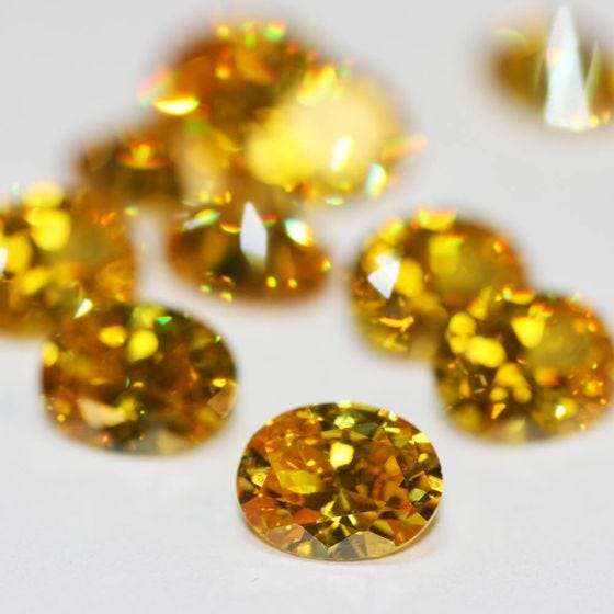 YELLOW OVAL Cubic Zirconia