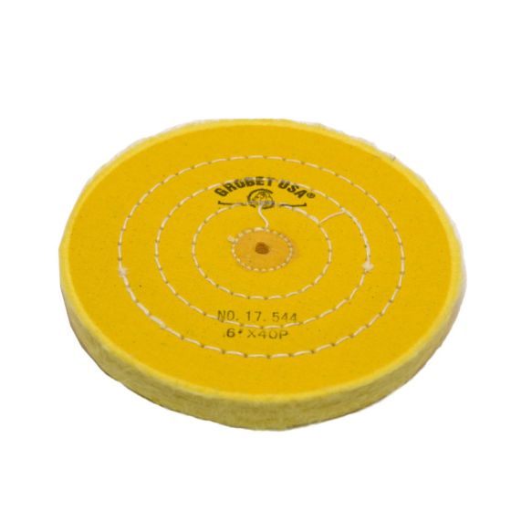 Yellow Chemkote Buff 6″ x 40 Ply, Shellac Center