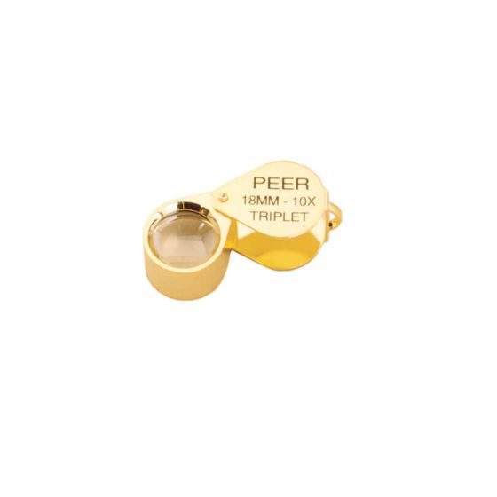 Peer 10X Triplet Magnifier, Gold