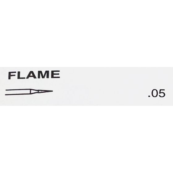 Flame, .05 max-tip dia., 120 mesh