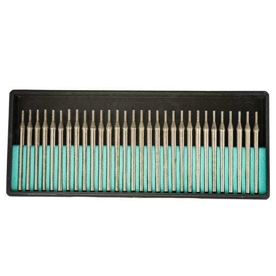 1.5mm Drill Bit Set of 30 - 1/8" Shank - 100 Grit