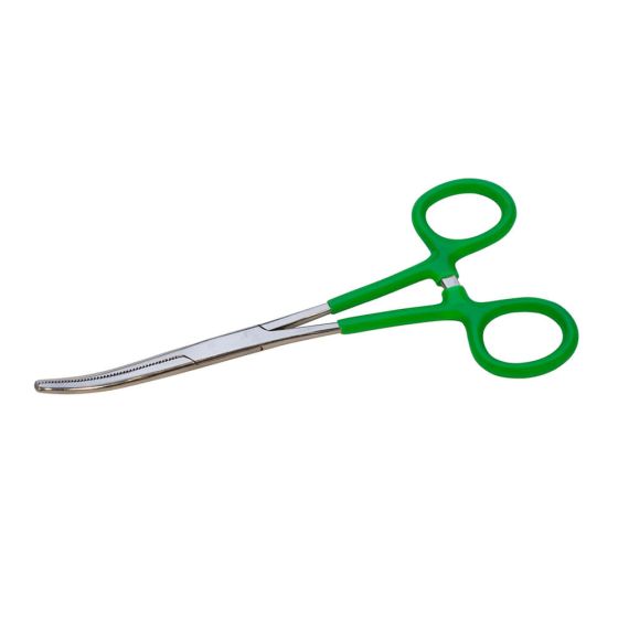 6" HEMOSTAT CURVED SERRATED-PVC GRIPS