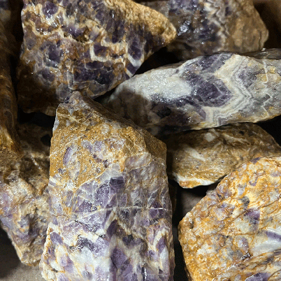 Banded Amethyst Cabbing Rough 4-6 inches