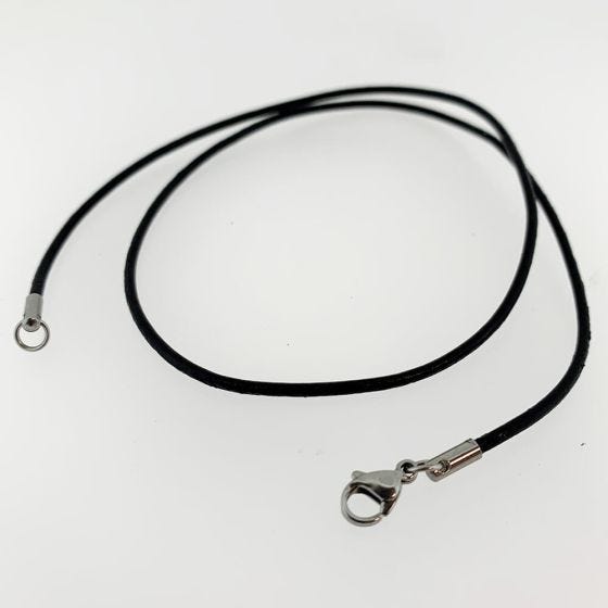 24" IMITATION LEATHER NECKLACE W/CLASP