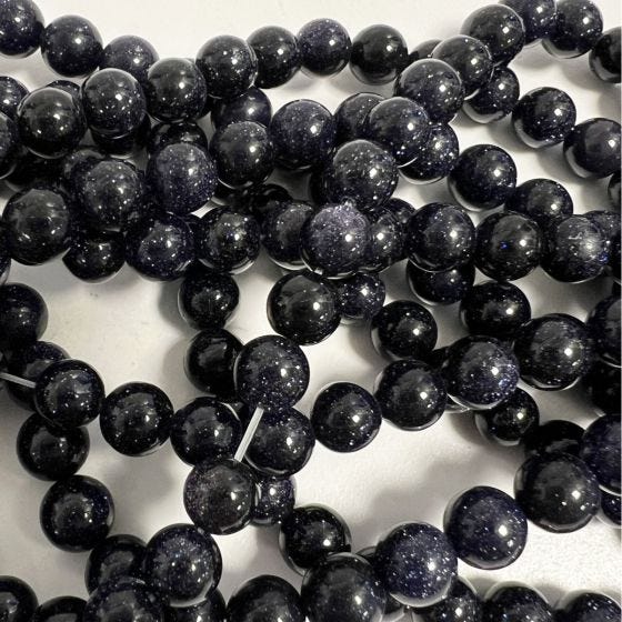 Blue Goldstone Beads