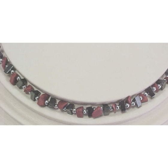 Red Jasper and Hematite chips.