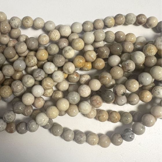 PETOSKEY JASPER ROUND BEADS