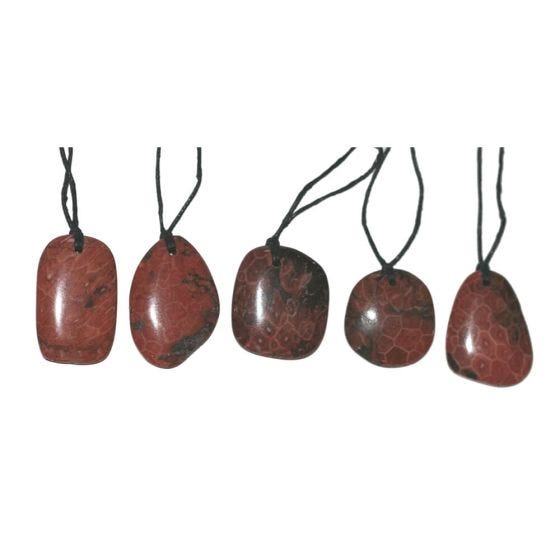 25-40MM RED FLOWER CORAL PENDANT