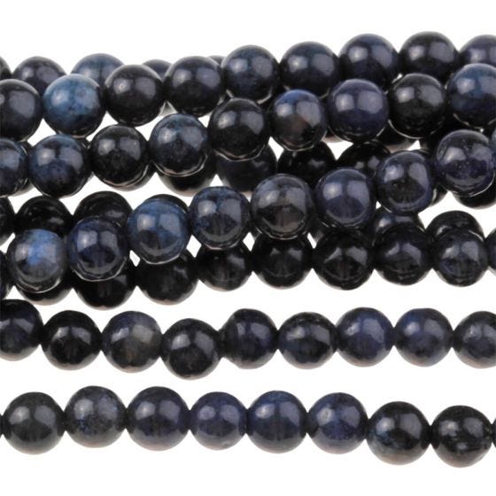 Dumortierite 4mm Round 8"