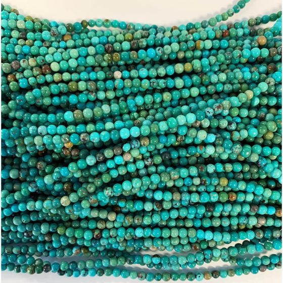 NATURAL BLUE TURQUOISE 3-5MM -  16"