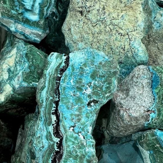 Malachite with chrysocolla