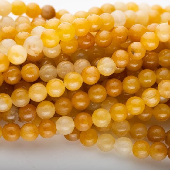 6mm Natural Yellow Jade